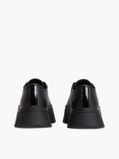 Logo Platform Trainers With Leather — Black 4