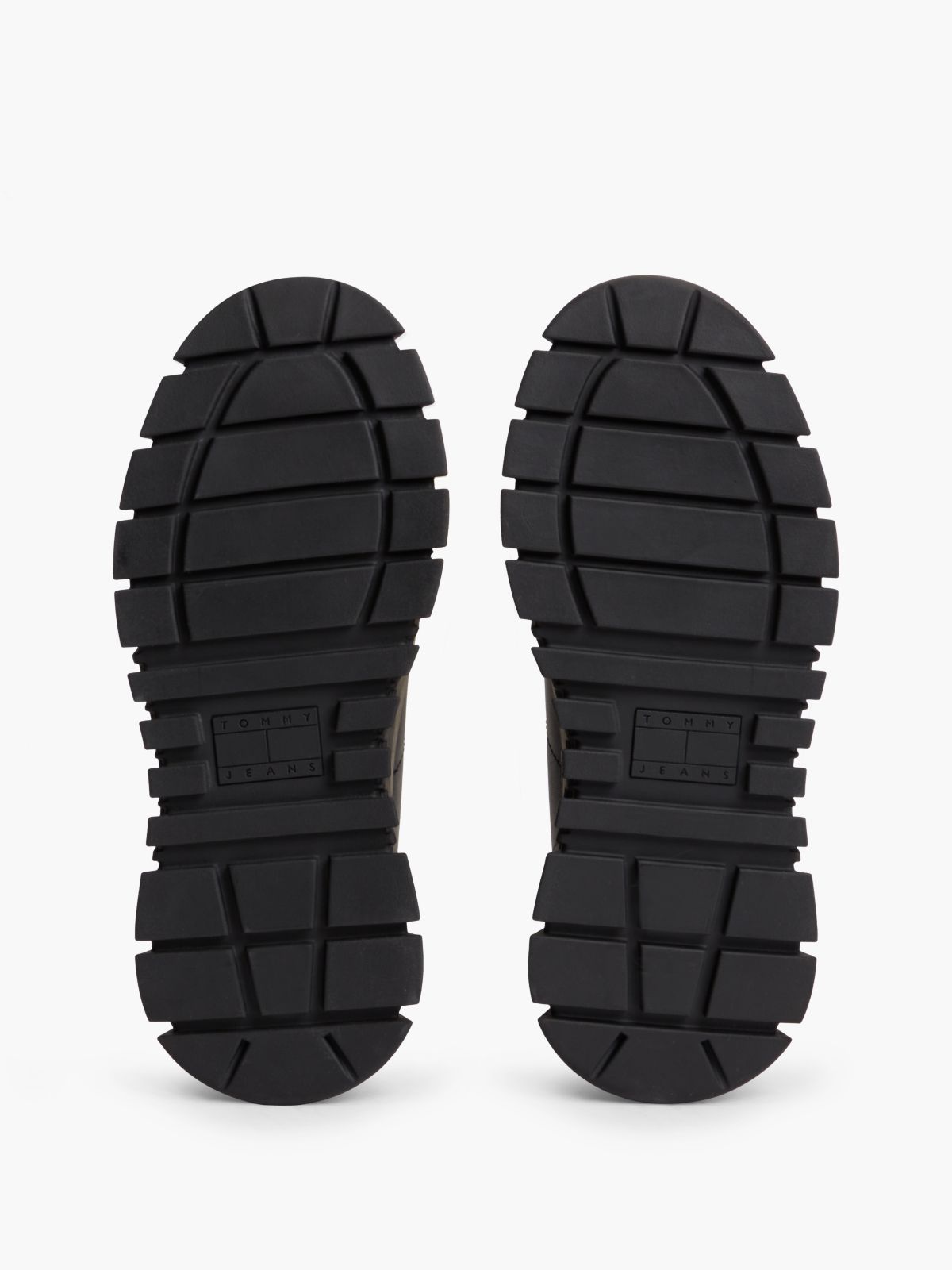 Logo Platform Trainers With Leather — Black