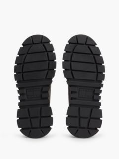 Logo Platform Trainers With Leather — Black 5