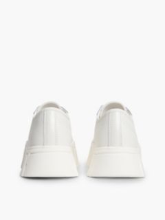 Logo Platform Trainers With Leather — White 4