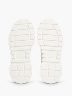 Logo Platform Trainers With Leather — White 5