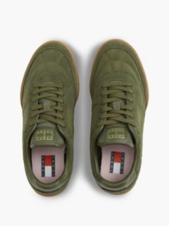 Suede Cleat Low Profile Trainers — Green 3