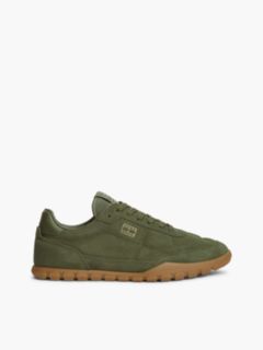 Suede Cleat Low Profile Trainers — Green 1