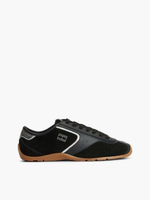 sneakers running archive in pelle scamosciata black da donne tommy jeans