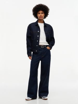 grijs lage leren metallic sneaker met profielzool voor dames - tommy jeans