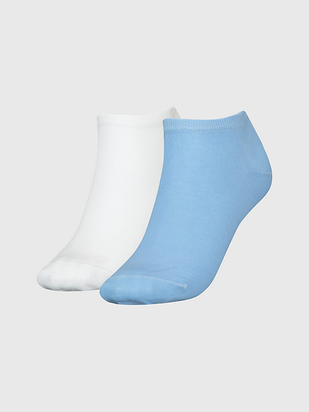 blue 2-pack flag trainer socks for women tommy hilfiger