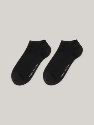 black 2er-pack sneakersocken mit flag für damen - tommy hilfiger