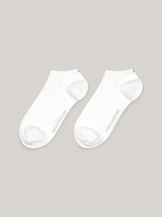 white zestaw 2 par skarpetek sportowych dla kobiety - tommy hilfiger