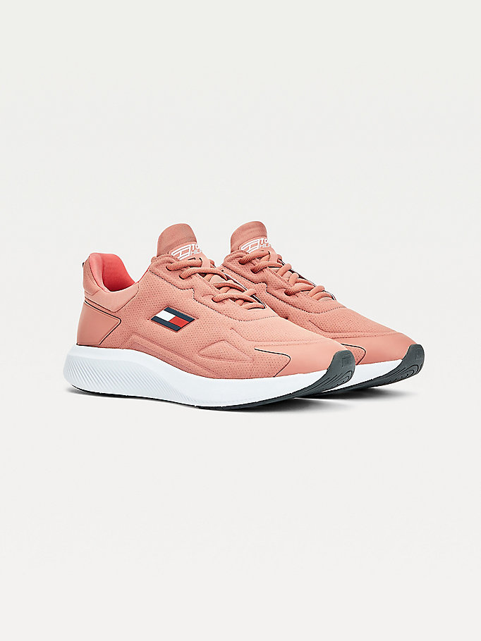 orange sport performance trainers for women tommy hilfiger