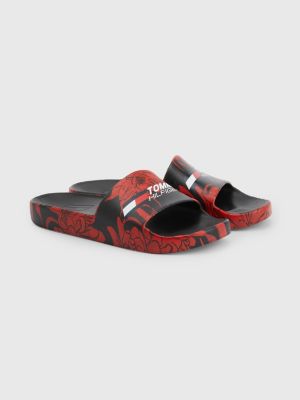 mens floral slides