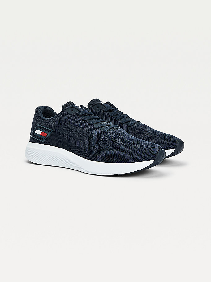 blue sport lightweight low top trainers for men tommy hilfiger