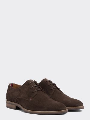 tommy hilfiger leather and suede trainers