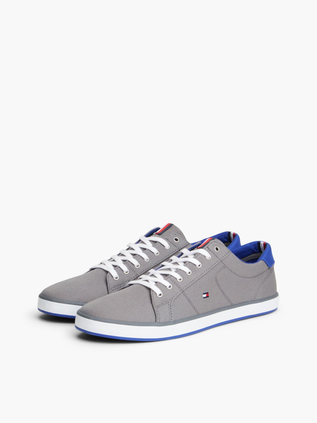 Canvas Lace Up Trainers — Grey