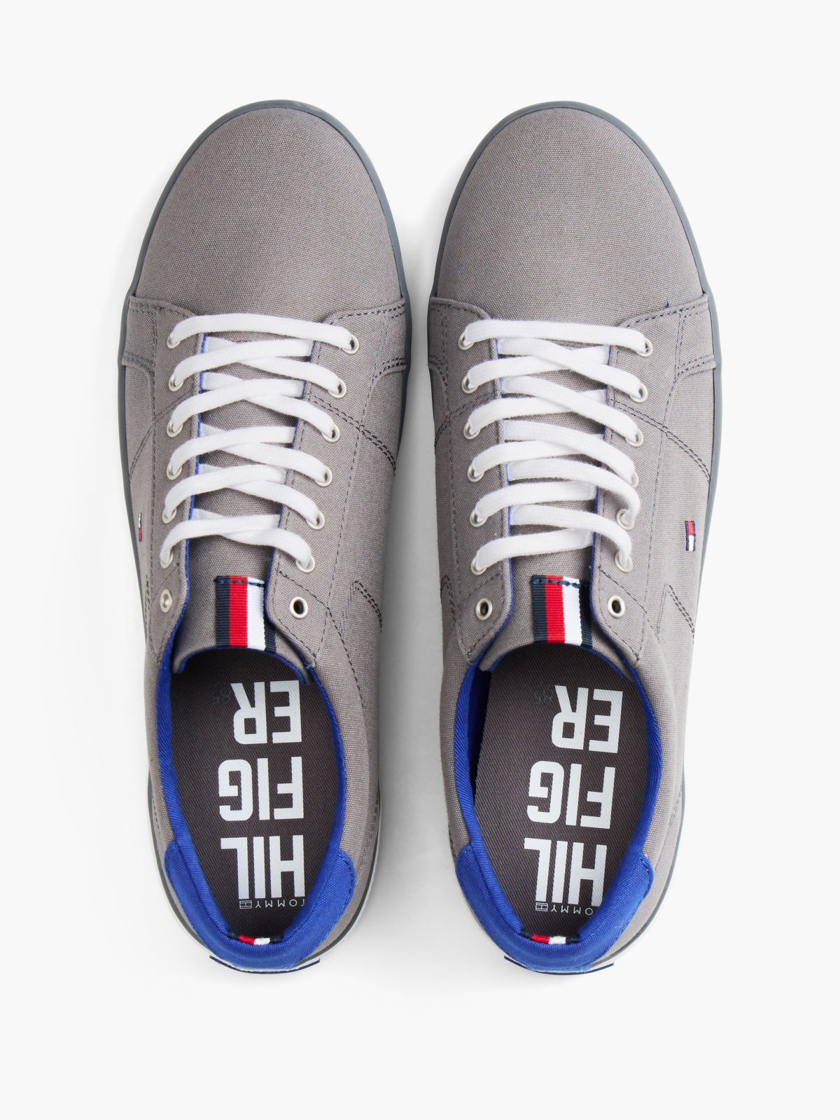Canvas Lace Up Trainers — Grey