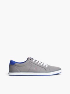 Canvas Lace Up Trainers — Grey 1