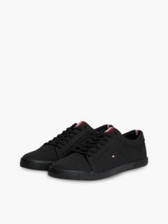 Canvas Lace Up Trainers — Black 2