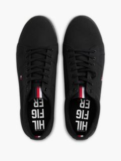 Canvas Lace Up Trainers — Black 3