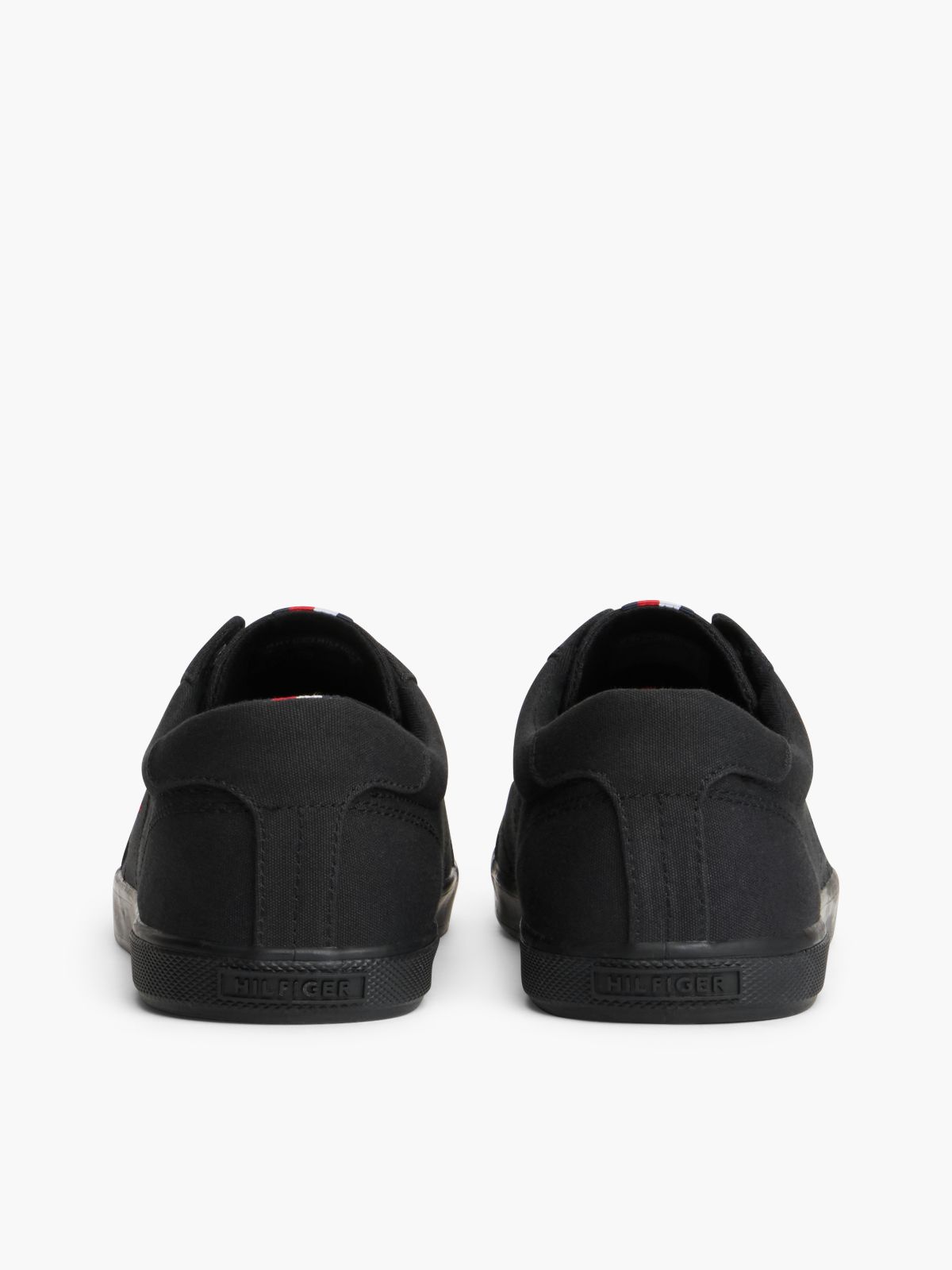 Canvas Lace Up Trainers — Black