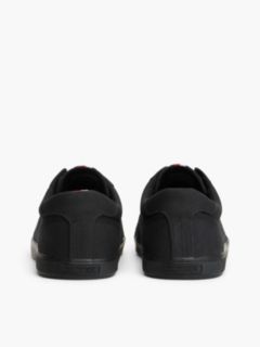Canvas Lace Up Trainers — Black 4