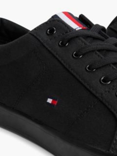 Canvas Lace Up Trainers — Black 6