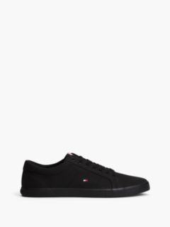 Canvas Lace Up Trainers — Black 1