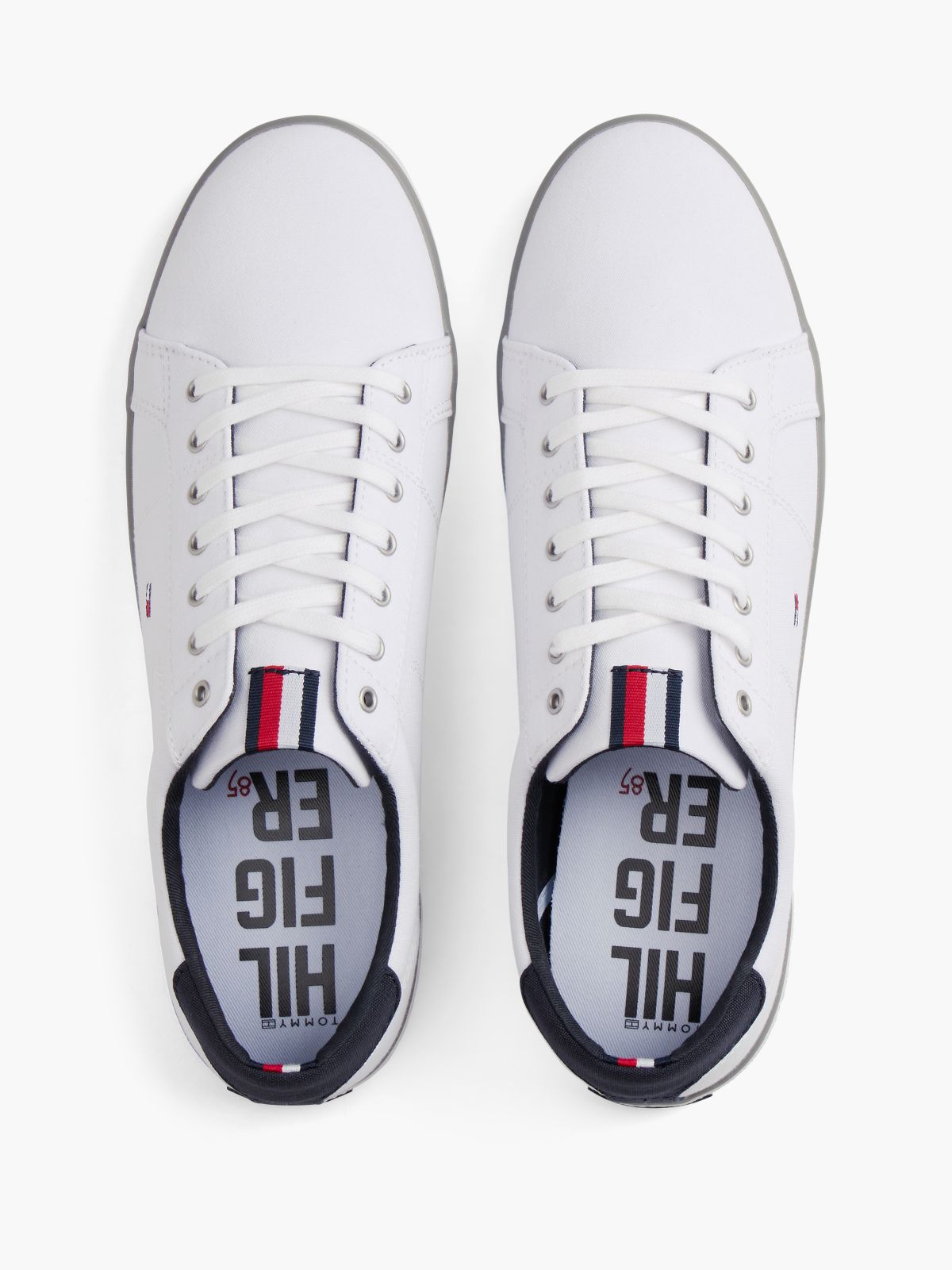 Canvas Lace Up Trainers — White