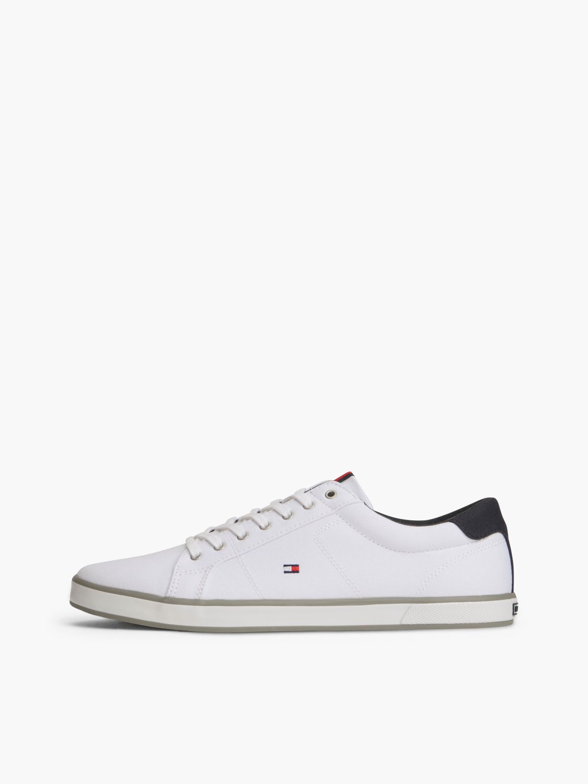 Canvas Lace Up Trainers — White