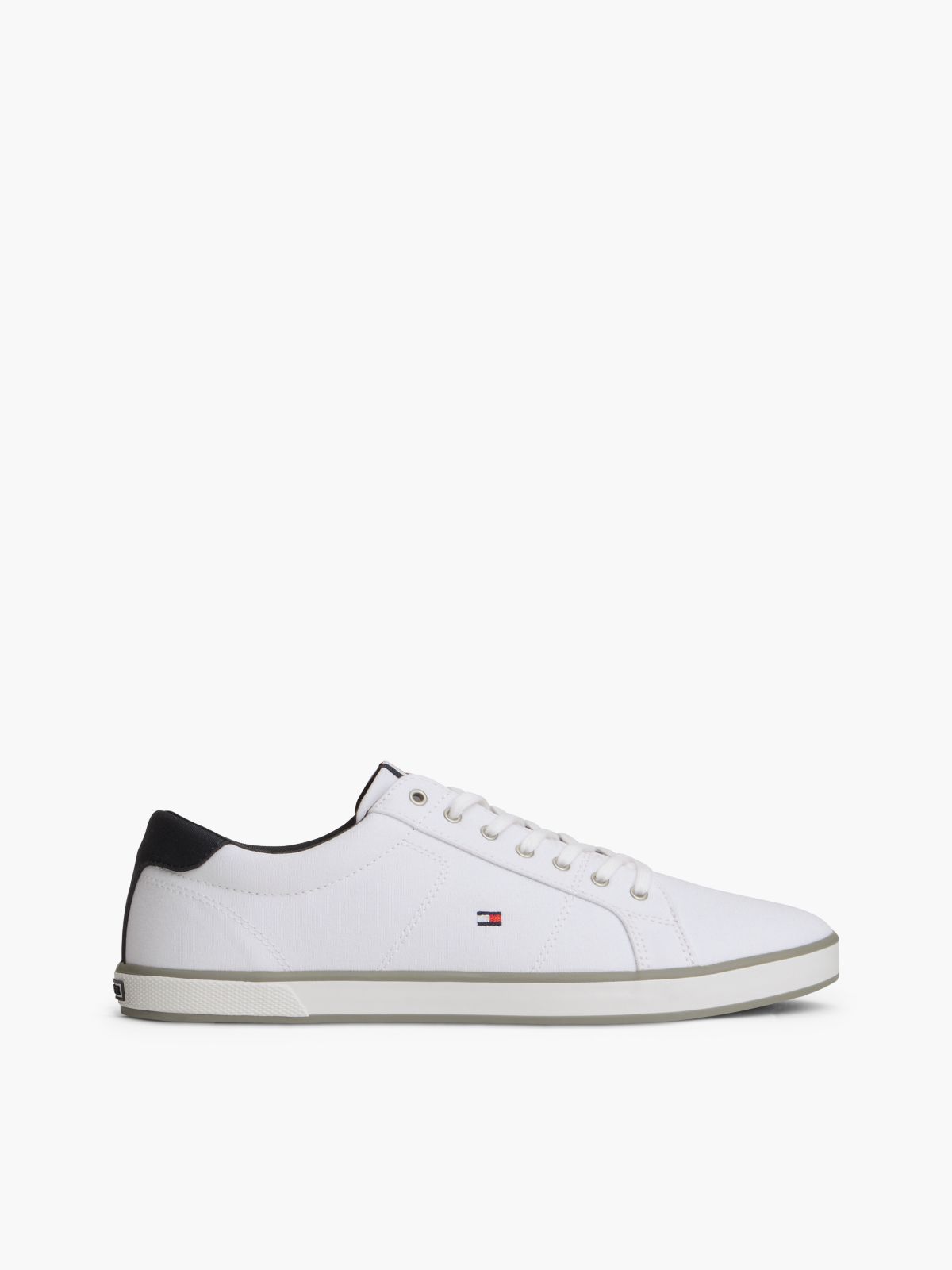 Canvas Lace Up Trainers — White