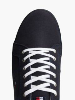 Canvas Lace Up Trainers — Blue 6