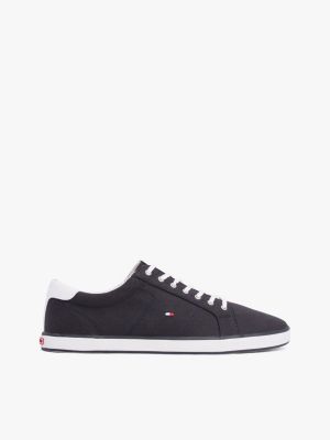 blue lace-up-sneaker aus canvas für herren - tommy hilfiger