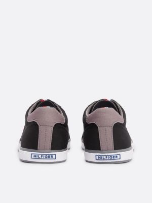 Tommy hilfiger canvas lace up outlet trainers