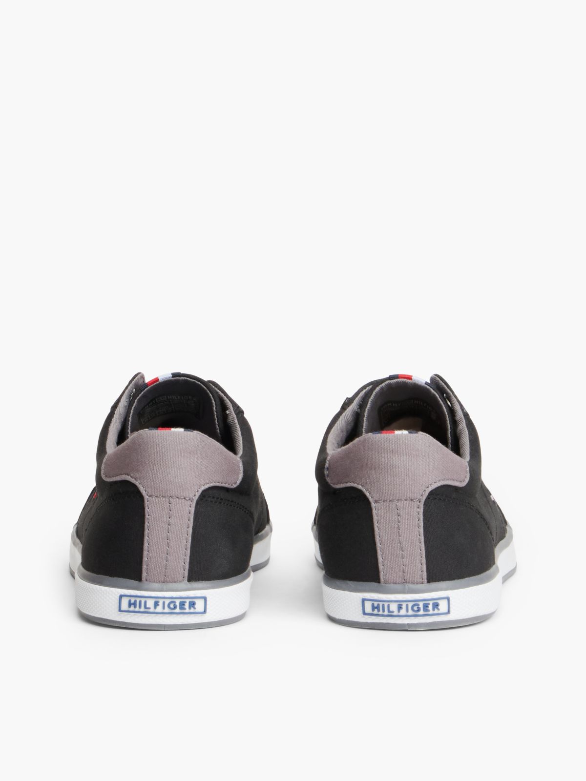 Canvas Lace Up Trainers — Black