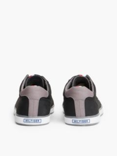 Canvas Lace Up Trainers — Black 4