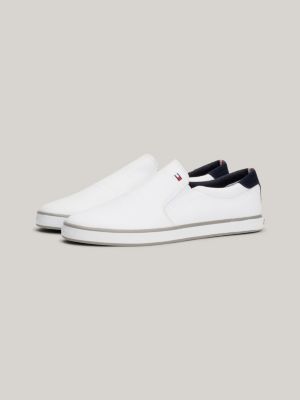 white essential iconic slipper-sneaker für herren - tommy hilfiger