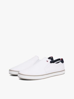 Mens white clearance slip on pumps