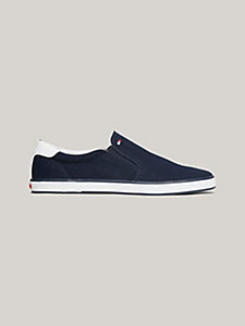 blue iconic slip-on trainers for men tommy hilfiger