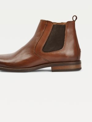 tommy hilfiger winter cognac boots