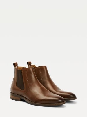 tommy jeans leather chelsea boots