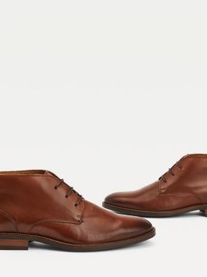 tommy hilfiger winter cognac boots