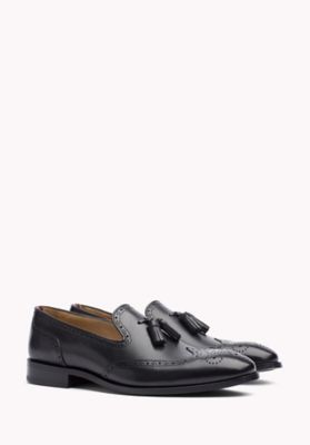 black leather tommy hilfiger shoes