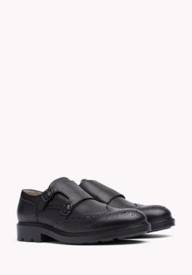 black leather tommy hilfiger shoes