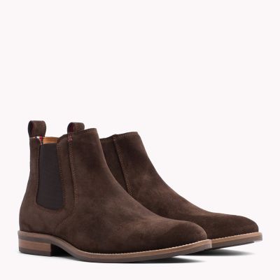 tommy hilfiger classic suede chelsea boots