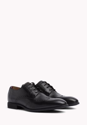 black leather tommy hilfiger shoes