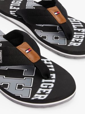 schwarz tommy-strandsandale für herren - tommy hilfiger