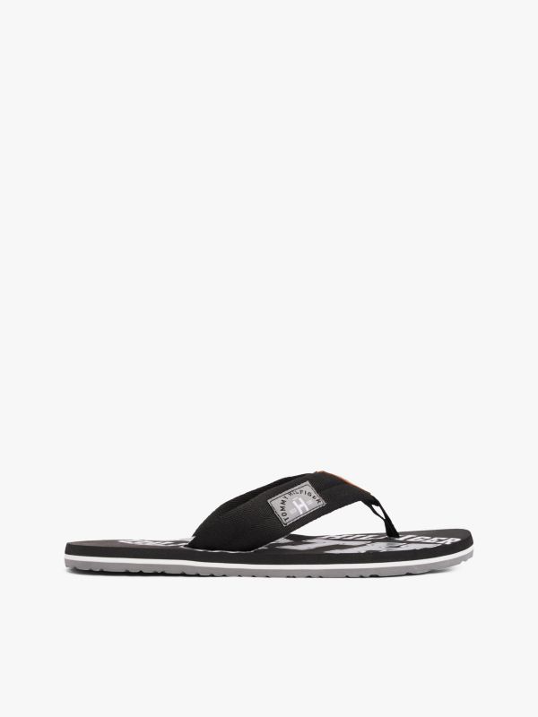 Tommy Beach Sandals — Black