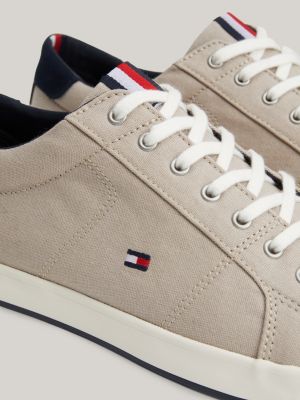 Essential Iconic Flag Embroidery Trainers | Beige | Tommy Hilfiger