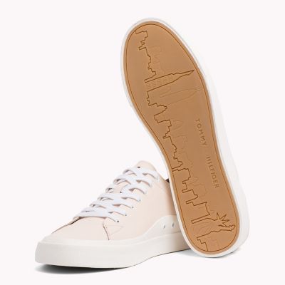 tommy hilfiger embossed leather trainers