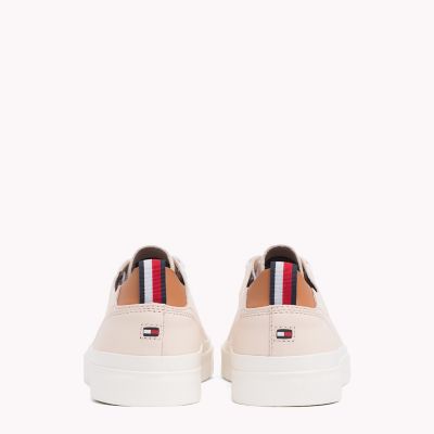 tommy hilfiger embossed leather trainers