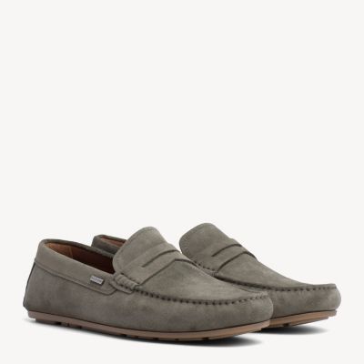 classic suede penny loafers tommy hilfiger