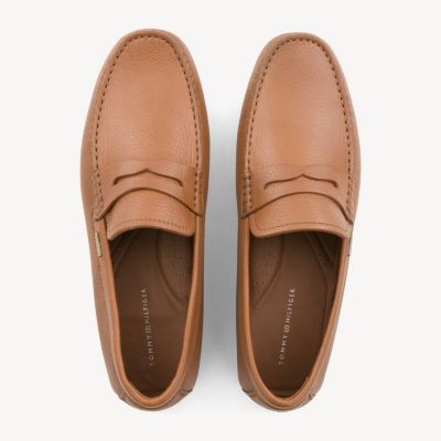 tommy hilfiger tan loafers